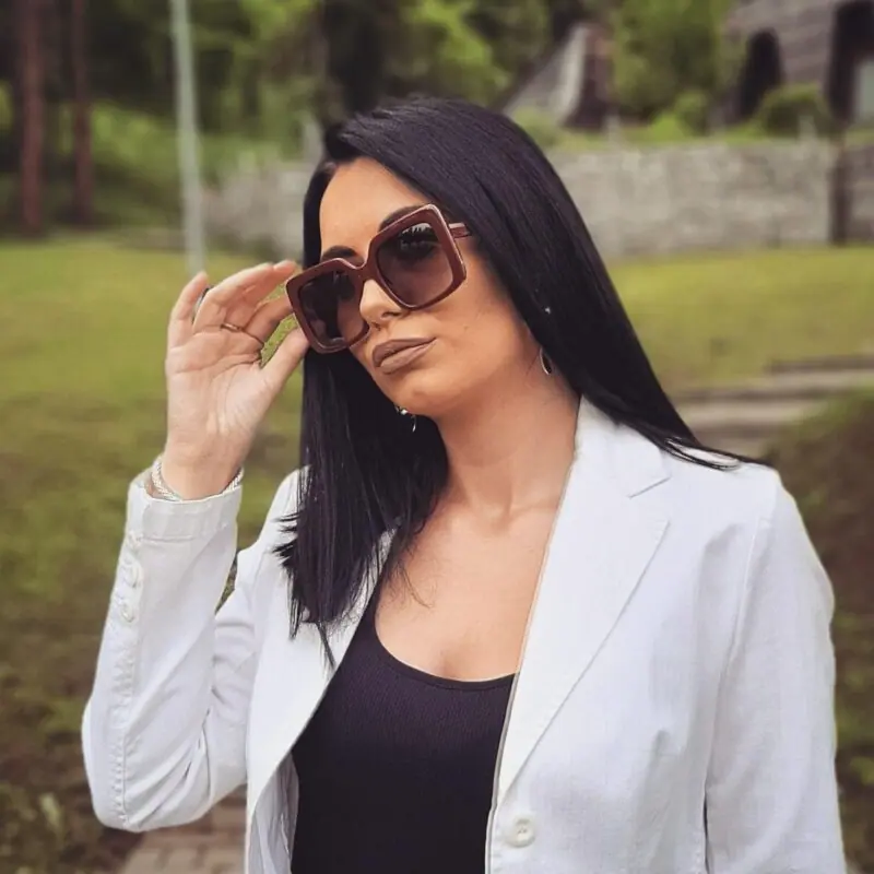 LAVISH Maya – bordo okvir, crno staklo s prelazom - sunčane naočale