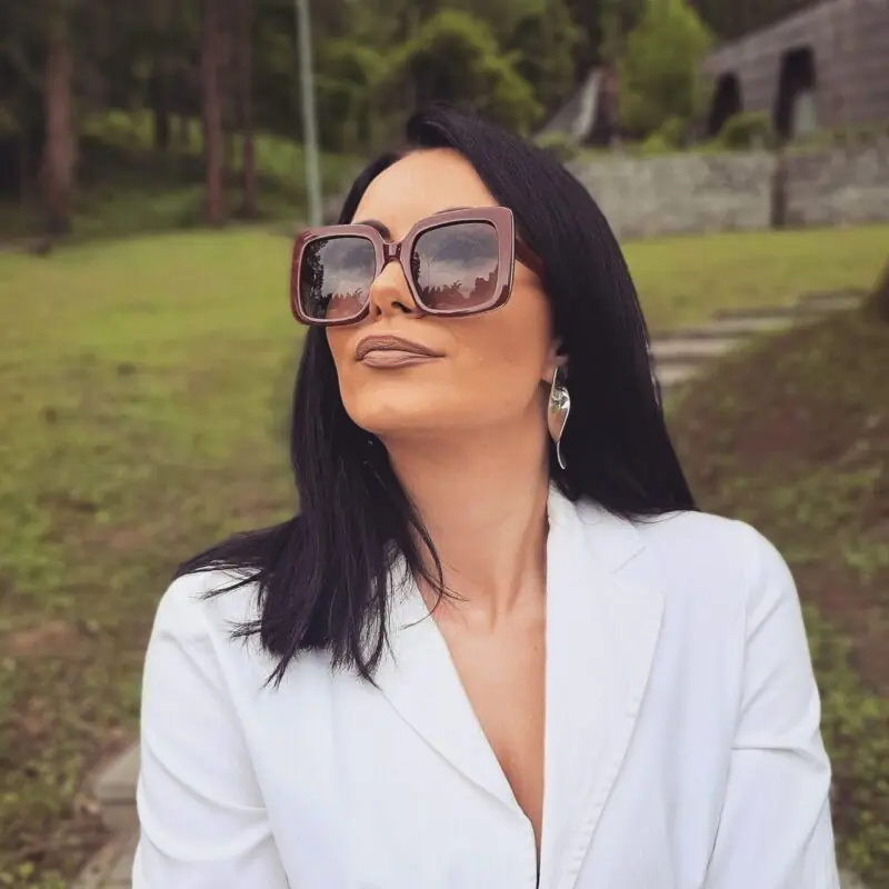 LAVISH Maya – bordo okvir, crno staklo s prelazom - sunčane naočale