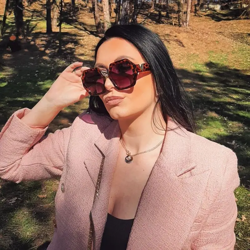 LAVISH Monna – tigrasti okvir, crno staklo s prelazom - sunčane naočale