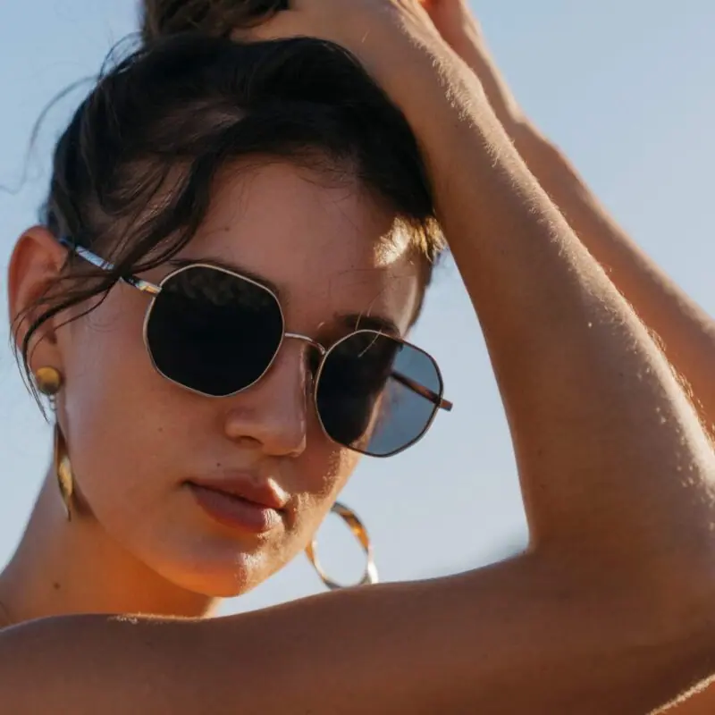 LAVISH Jetset – srebrni okvir, crno staklo s prelazom - sunčane naočale