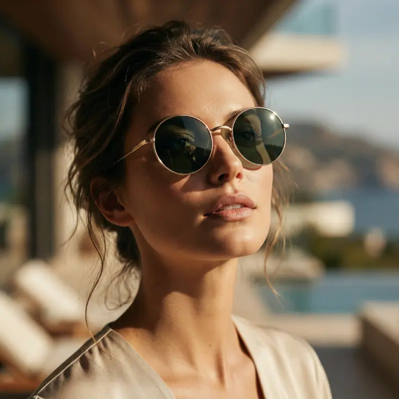 LAVISH Beam – zlatni okvir, zeleno staklo - sunčane naočale