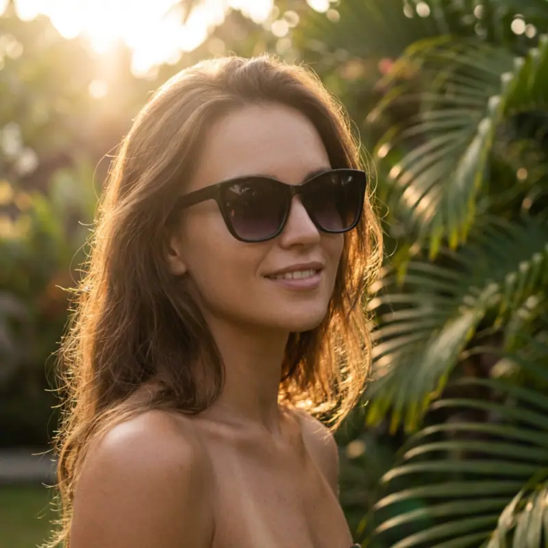 LAVISH Cleo – crni okvir, crno staklo s prelazom - sunčane naočale